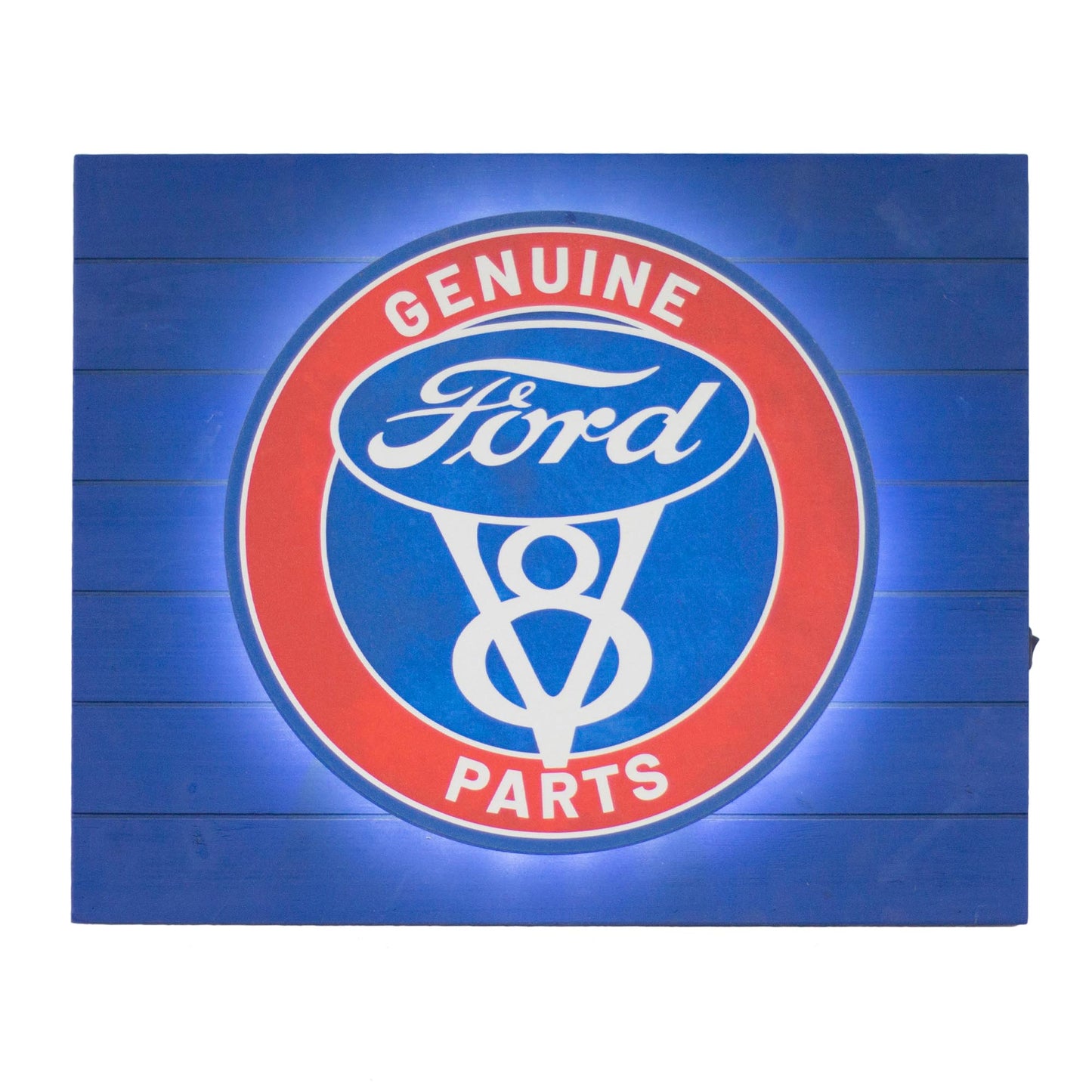Vintage Ford Genuine Parts Metal Backlit LED Sign – 15" x 18"