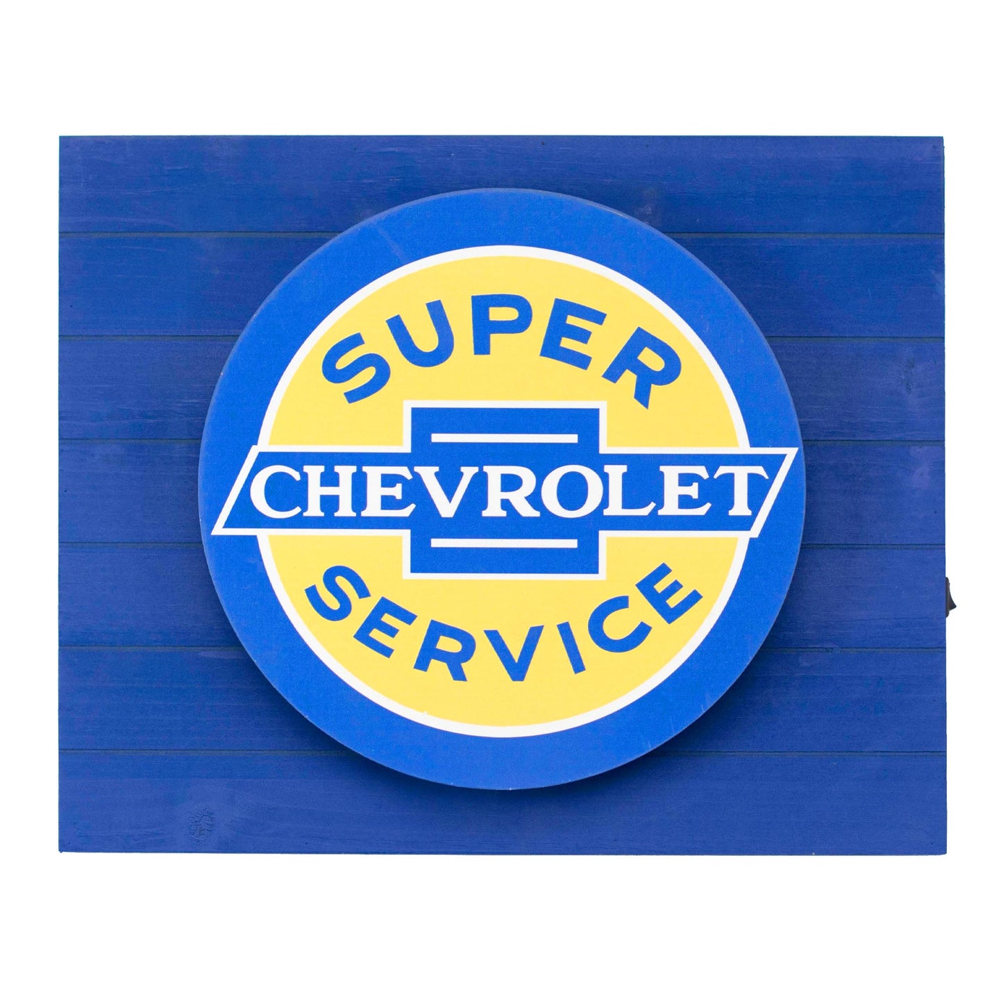Vintage Chevrolet Super Service Metal Backlit LED Sign – 15" x 18"