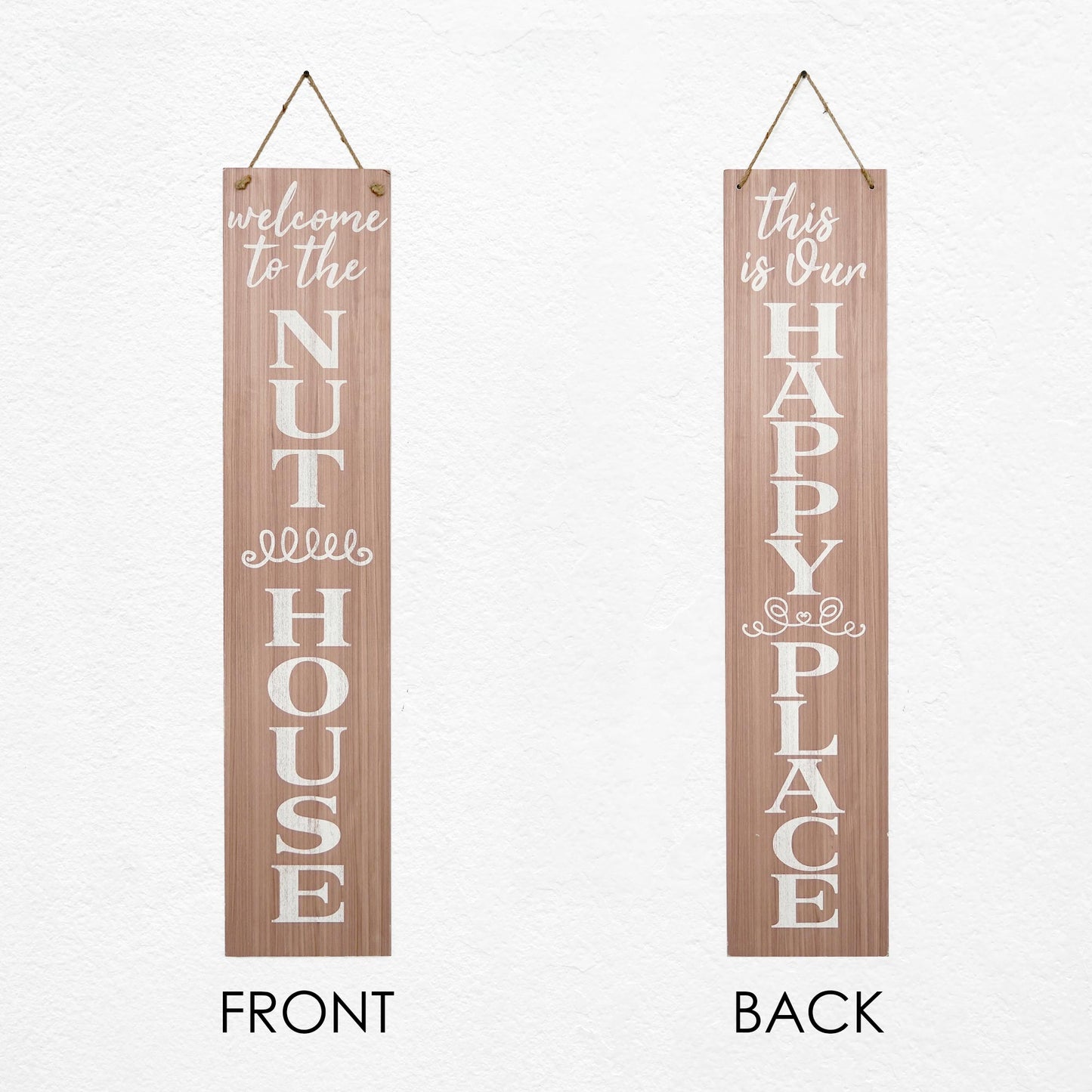 Happy Place | Nut House Double-Sided Hanging & Leaning Wall Sign
