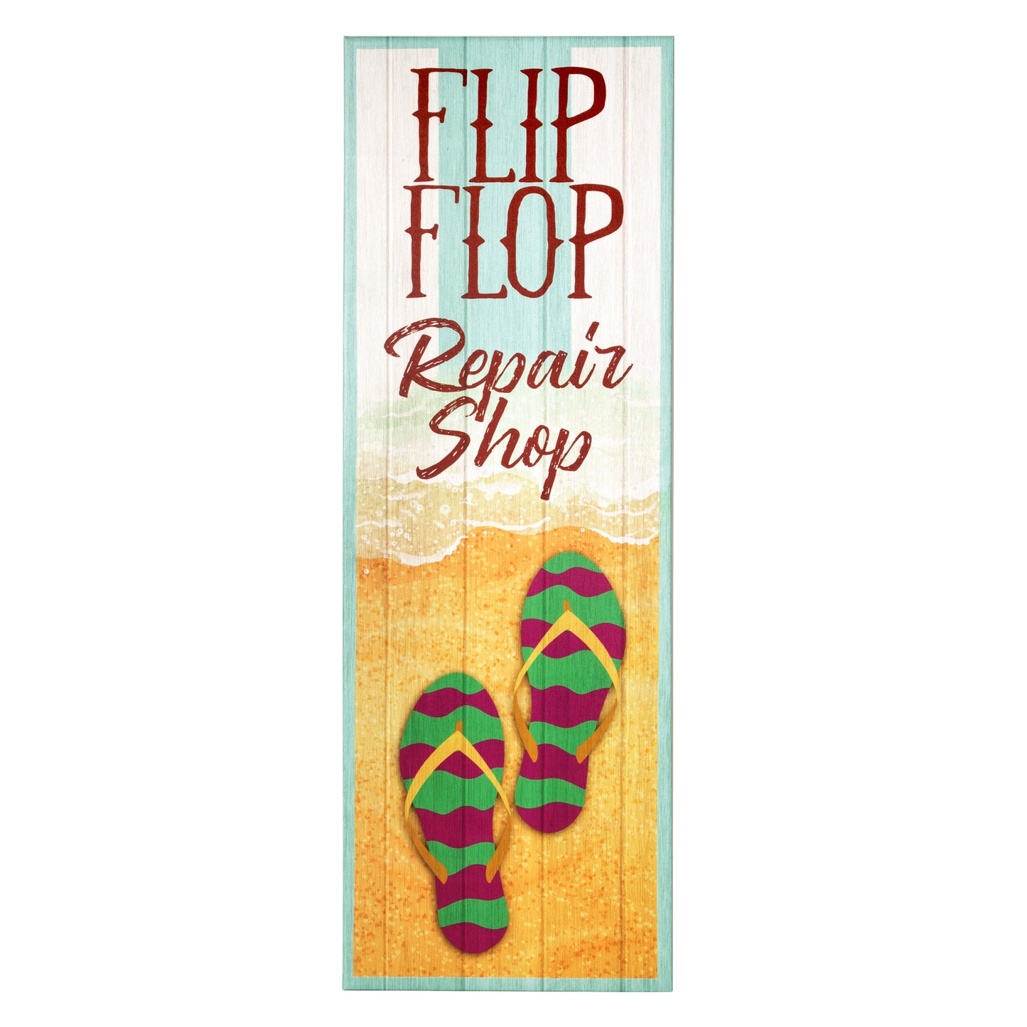 Flip Flop Repair Shop Outdoor Canvas Art Print - 16x48