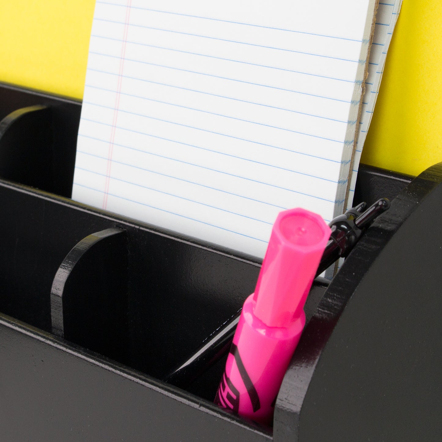 Space Saving Desk Organizer with USB Port - Black