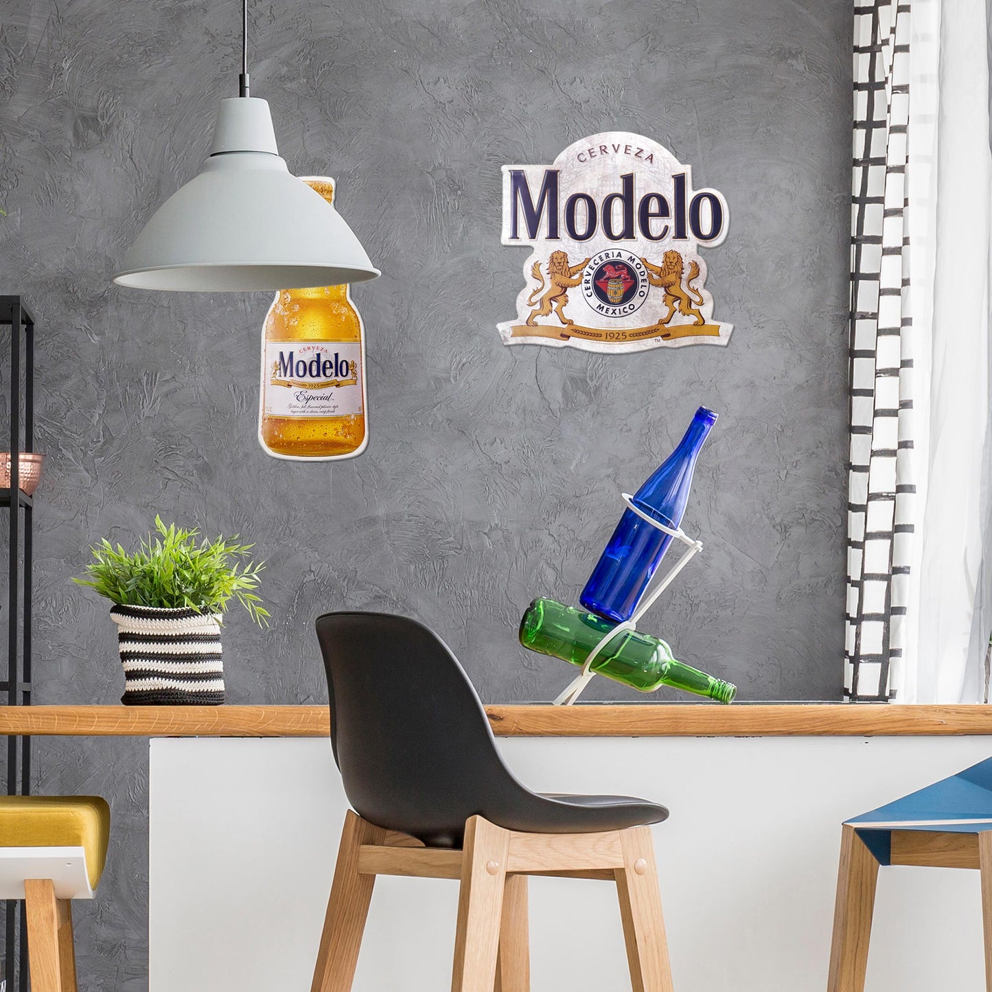 Modelo Cerveza Beer Embossed Shaped Metal Sign - 15.4" x 15.75"