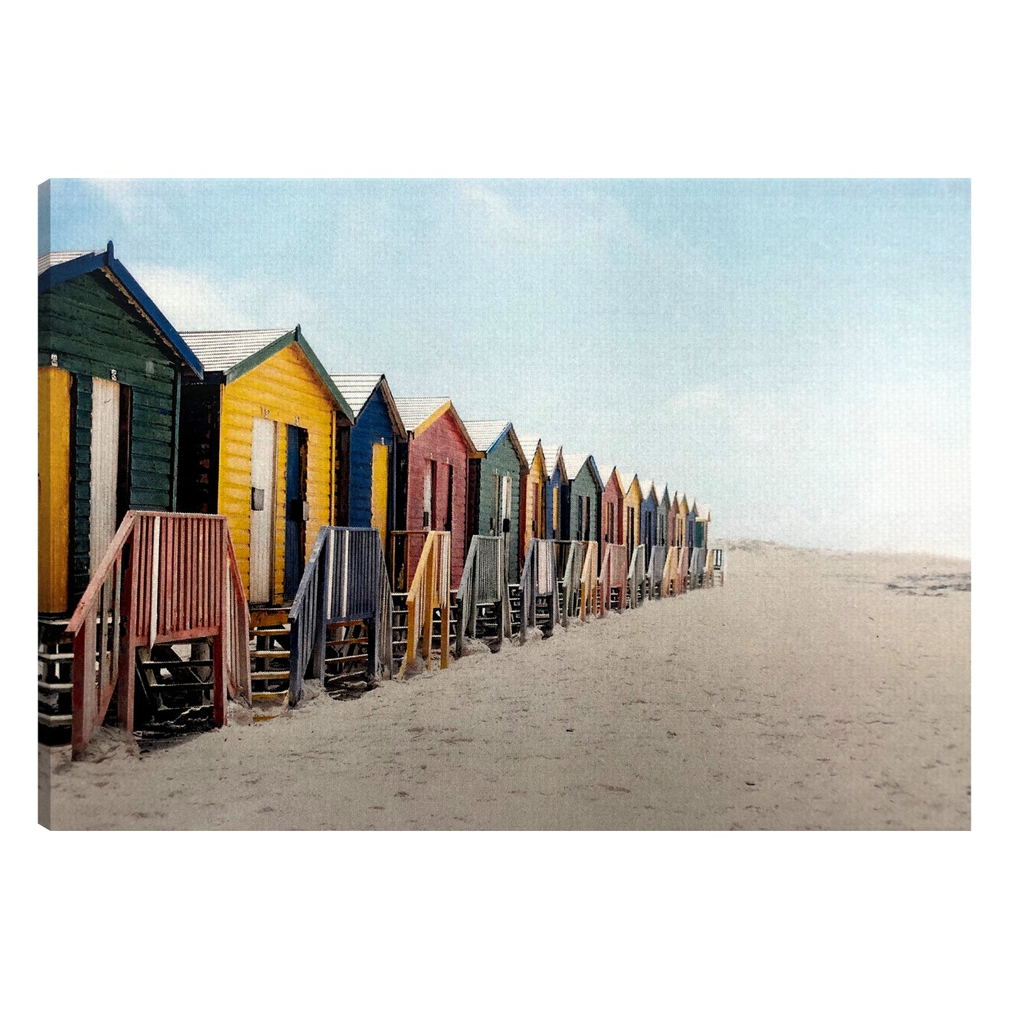 Coastal Cabanas Outdoor Canvas Art Decor Print - 28x40
