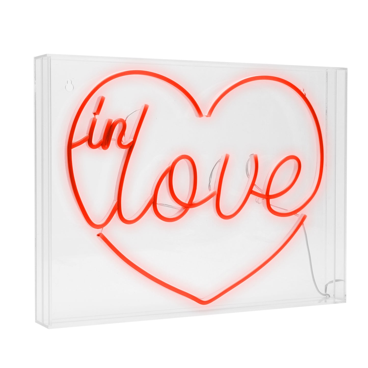 In Love Heart Neon Acrylic Box LED Sign