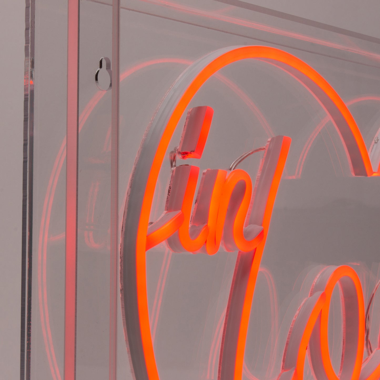 In Love Heart Neon Acrylic Box LED Sign