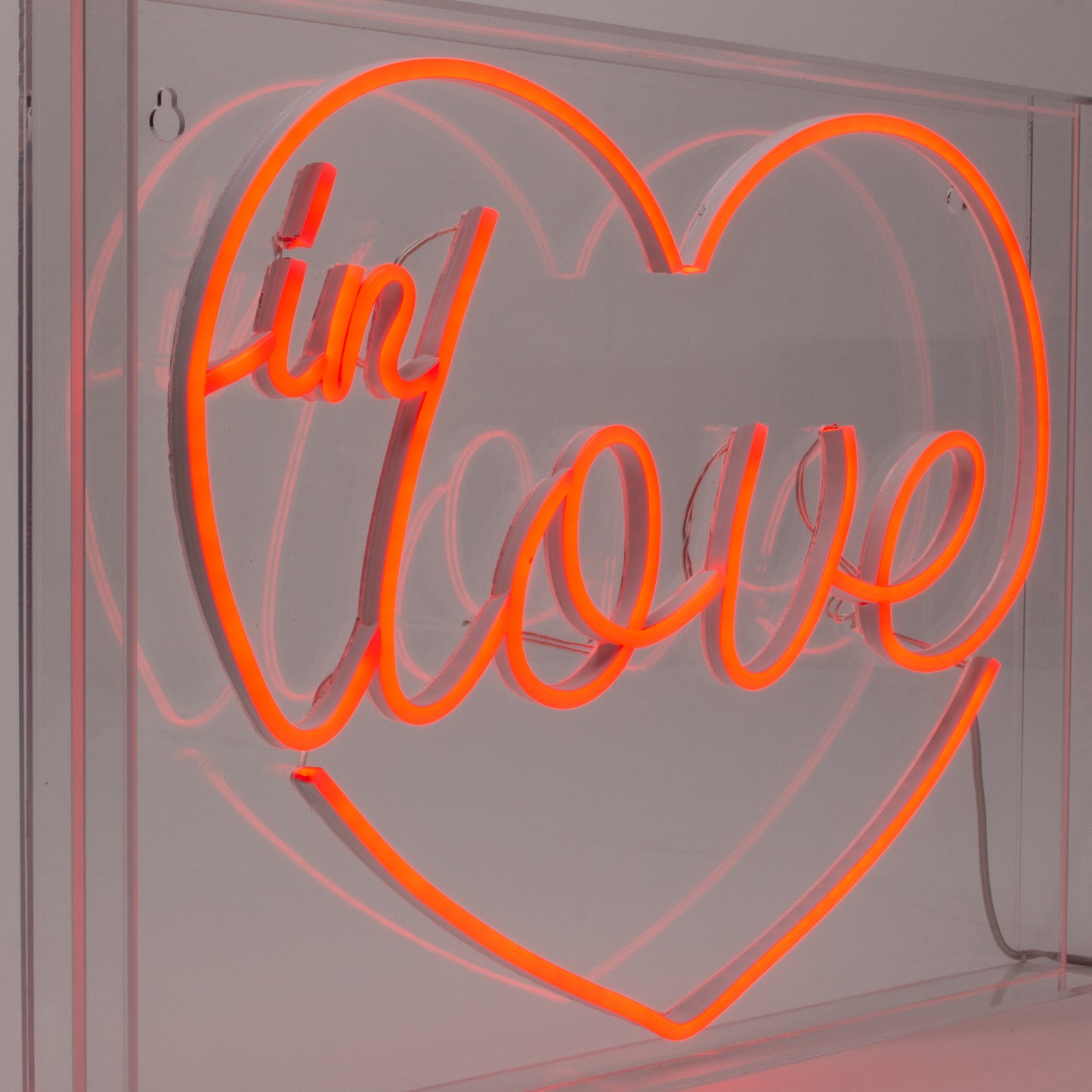 In Love Heart Neon Acrylic Box LED Sign
