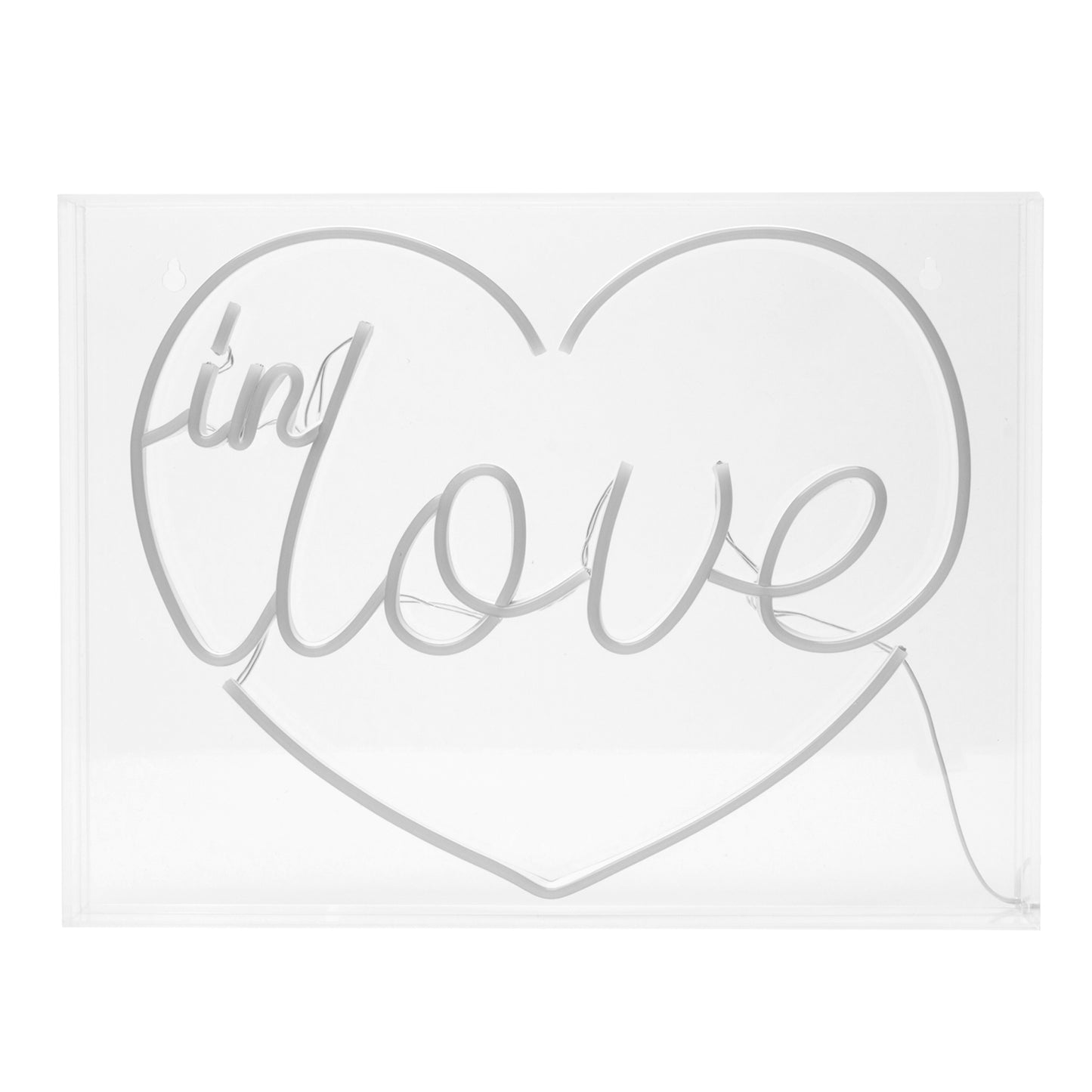 In Love Heart Neon Acrylic Box LED Sign