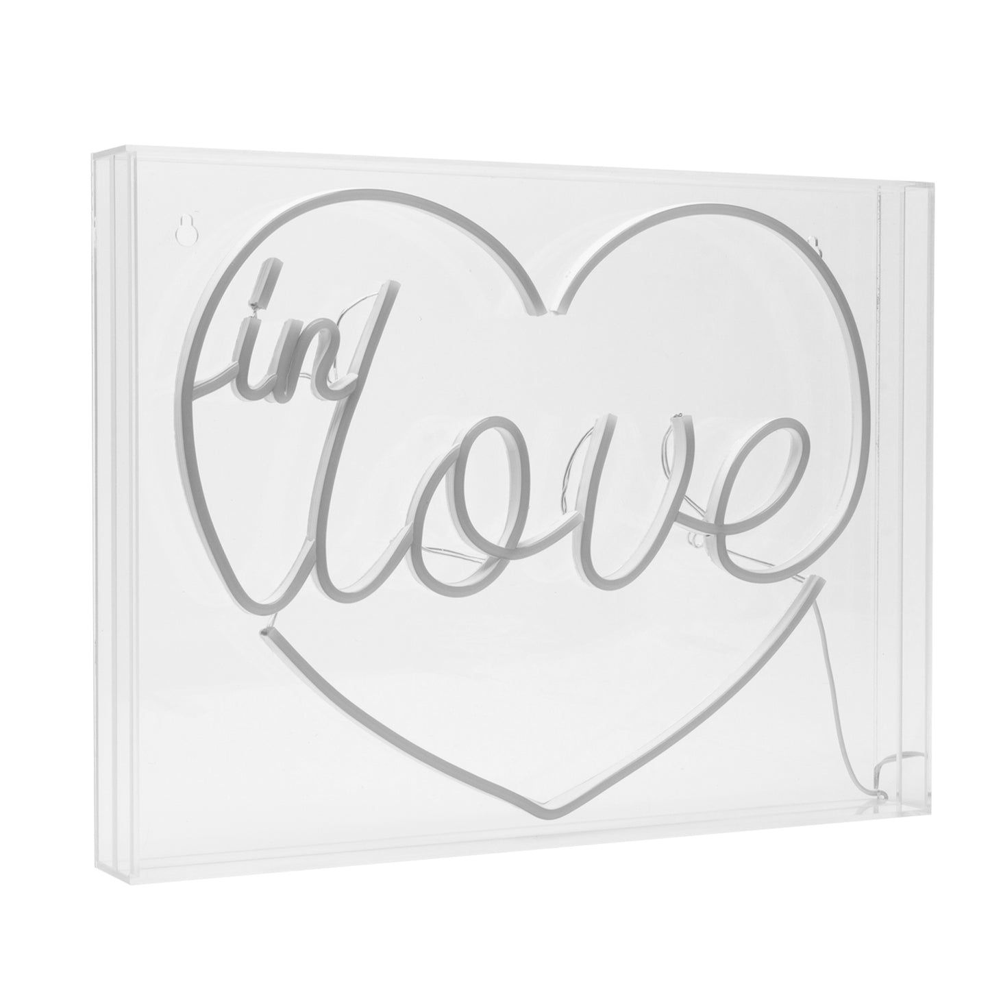 In Love Heart Neon Acrylic Box LED Sign