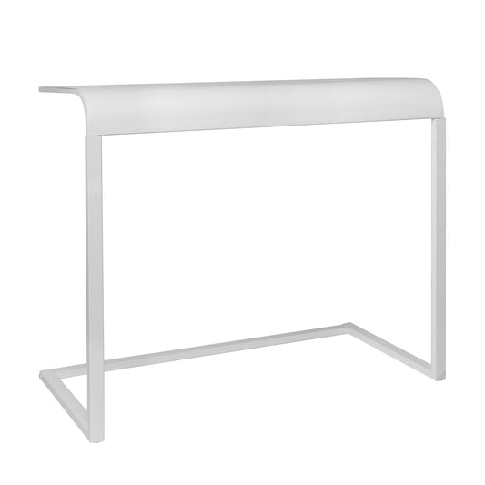 White Portable & Compact C-Shaped Desk