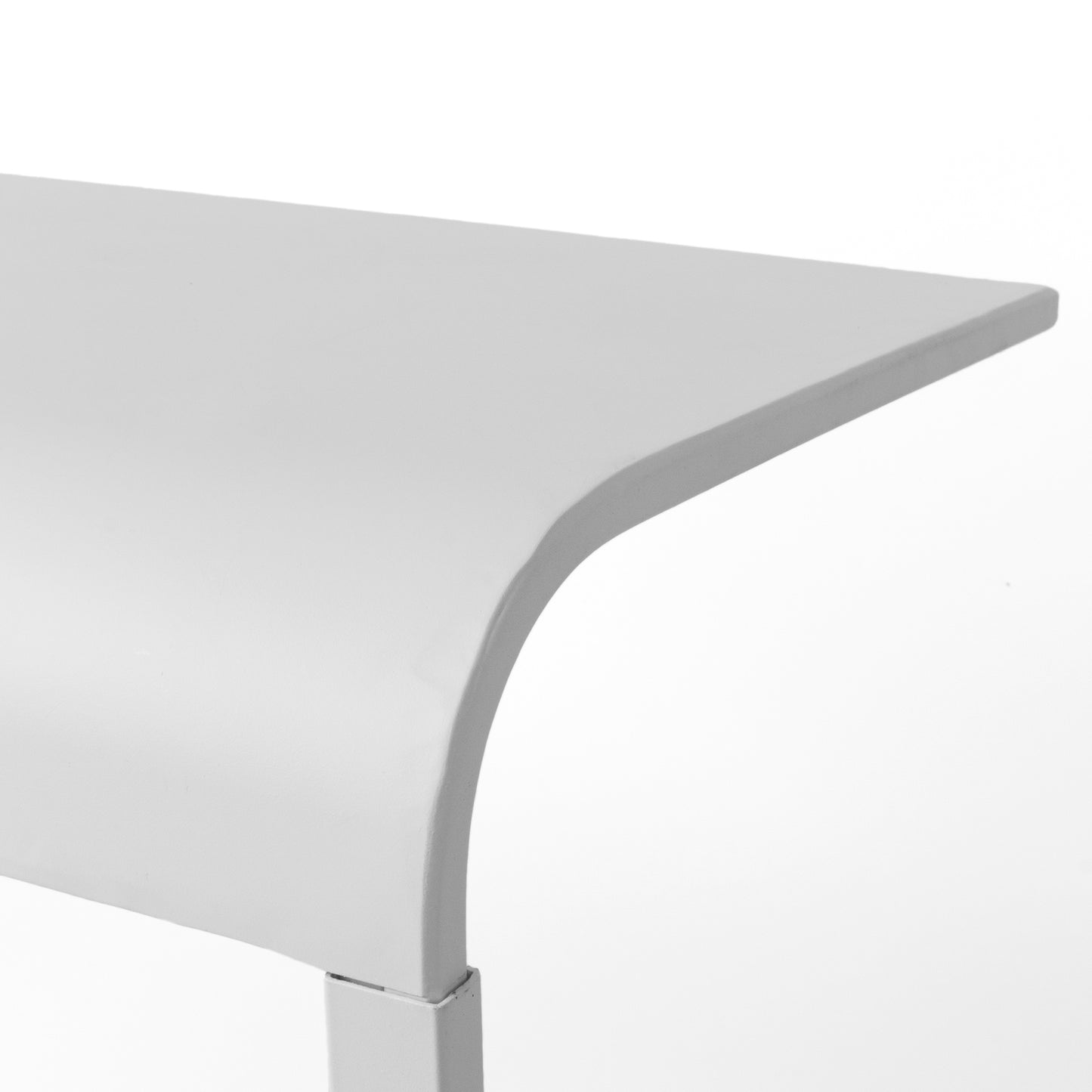 White Portable & Compact C-Shaped Desk