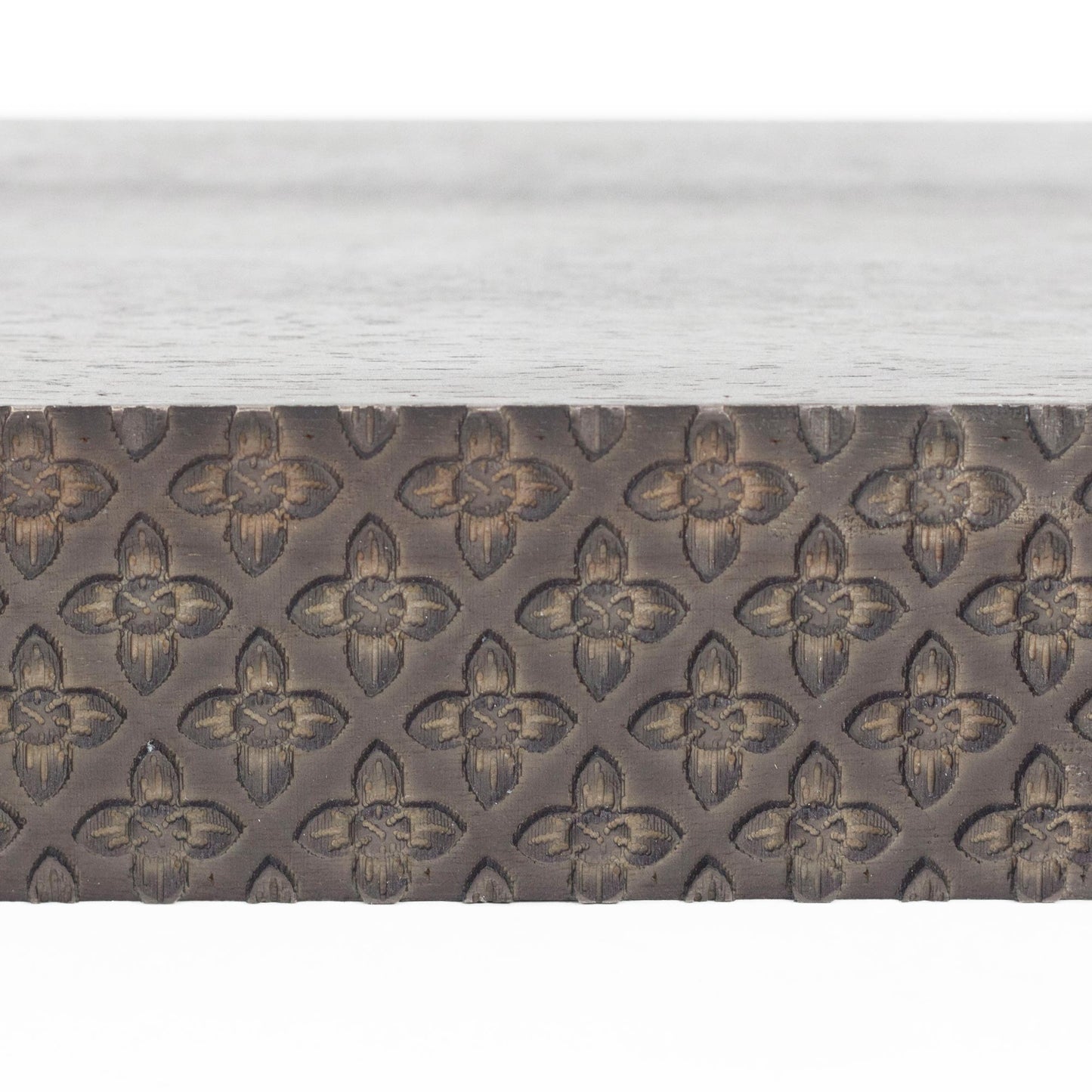 Small Rustic Embossed Wood Floating Wall Shelf - Black