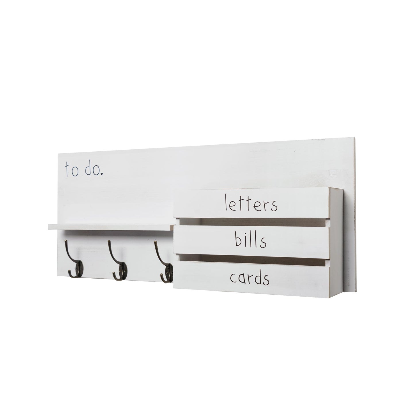 Addie Joy To Do Decorative Mail Organizer - Distressed White