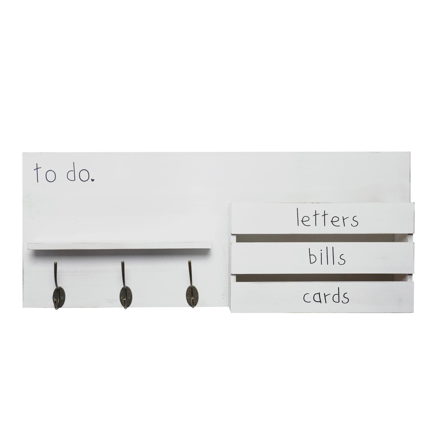 Addie Joy To Do Decorative Mail Organizer - Distressed White