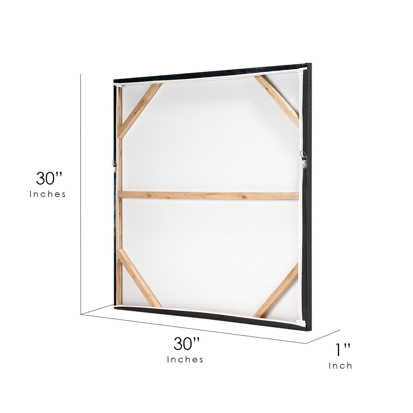 Colorful Buddha Face Glossy Lacquer Canvas Wall Art Print - 30" x 30"