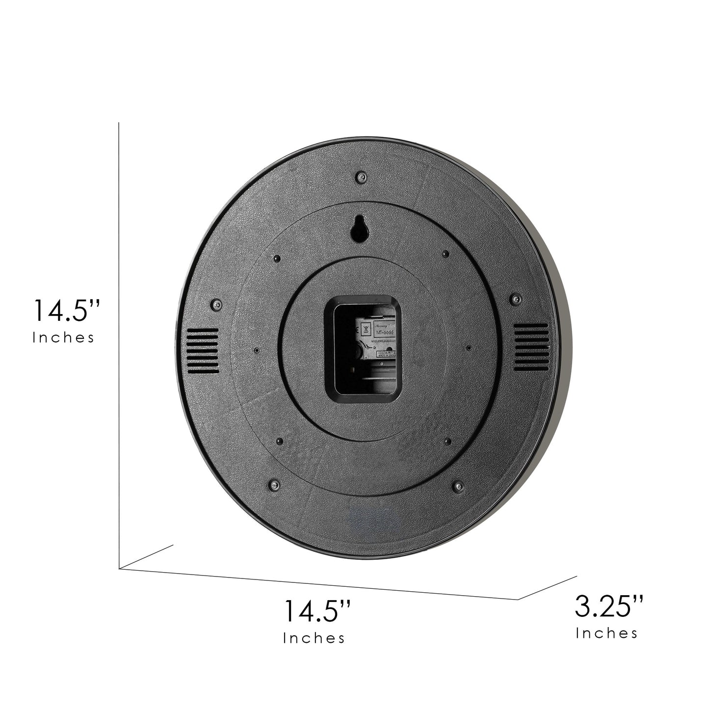 Modelo Retro Round Neon Wall Analog Clock with Pull Chain - 14.5"