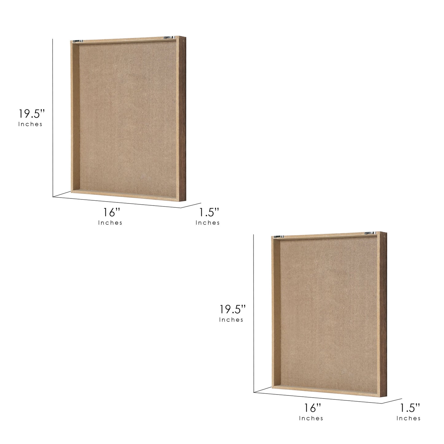 Contemporary Wood 2-Piece Wall Decor Set - Walnut Brown