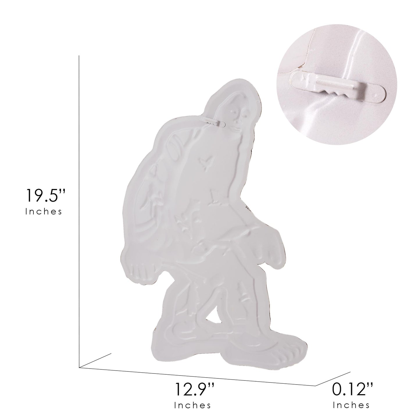 Bigfoot Collage Embossed Shaped Metal Sign - 19.5" x 12.9"