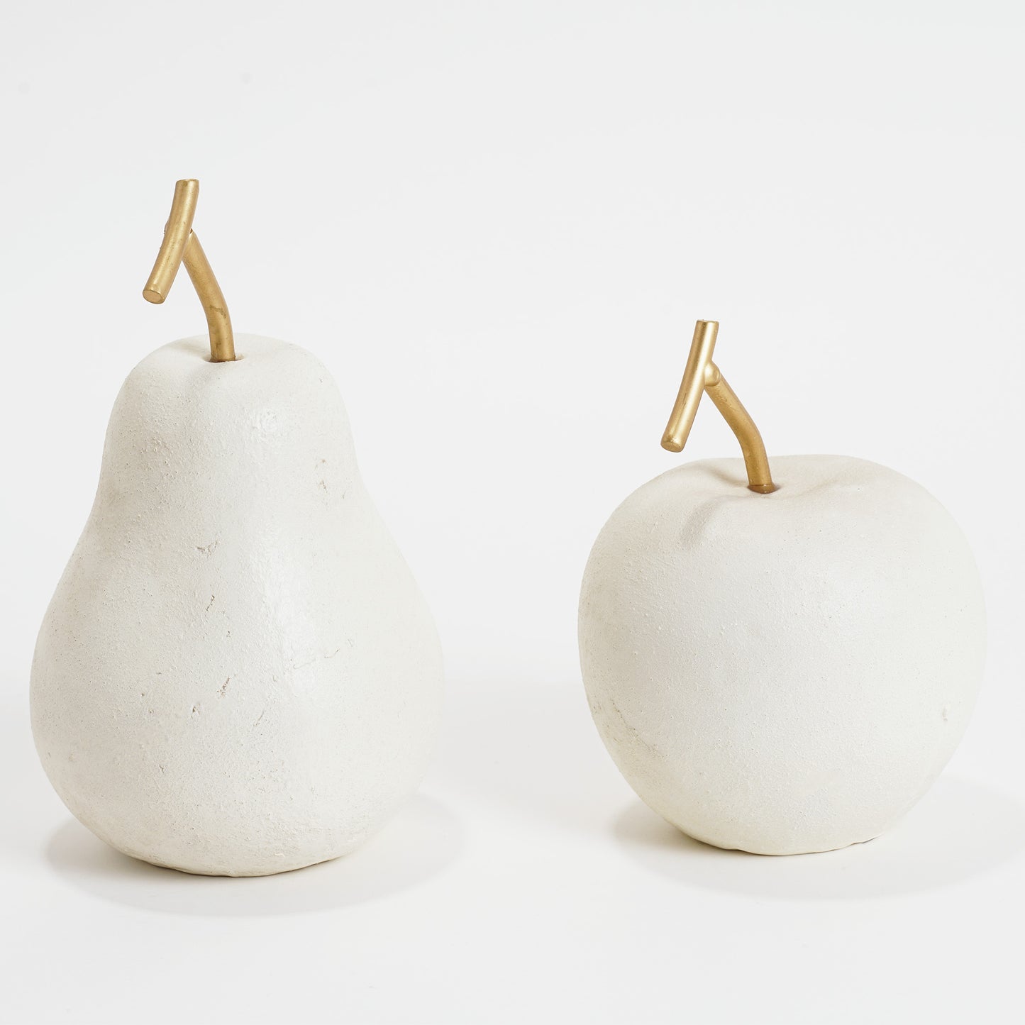 Resin Apple And Pear Fruit Tabletop Decor, Set Of 2