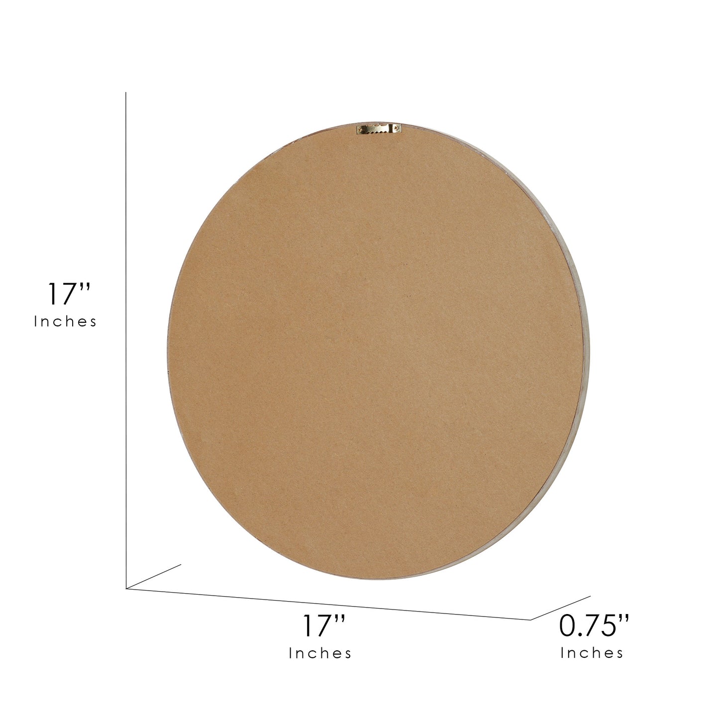 Boho Farmhouse Wood Framed Wall Medallion - White, Brown (17")