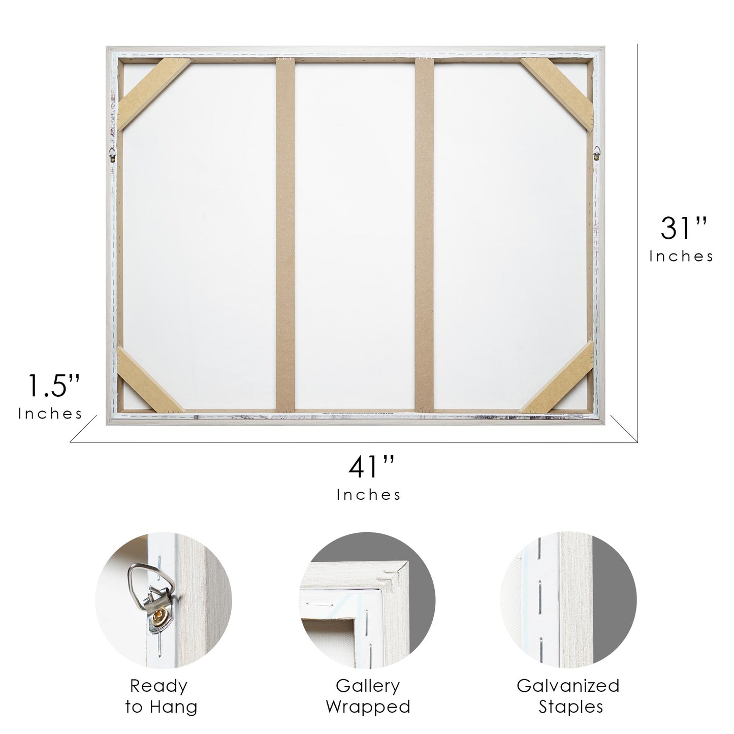 Native Spelt Wheat Framed Canvas Wall Art Print - 30"x40"