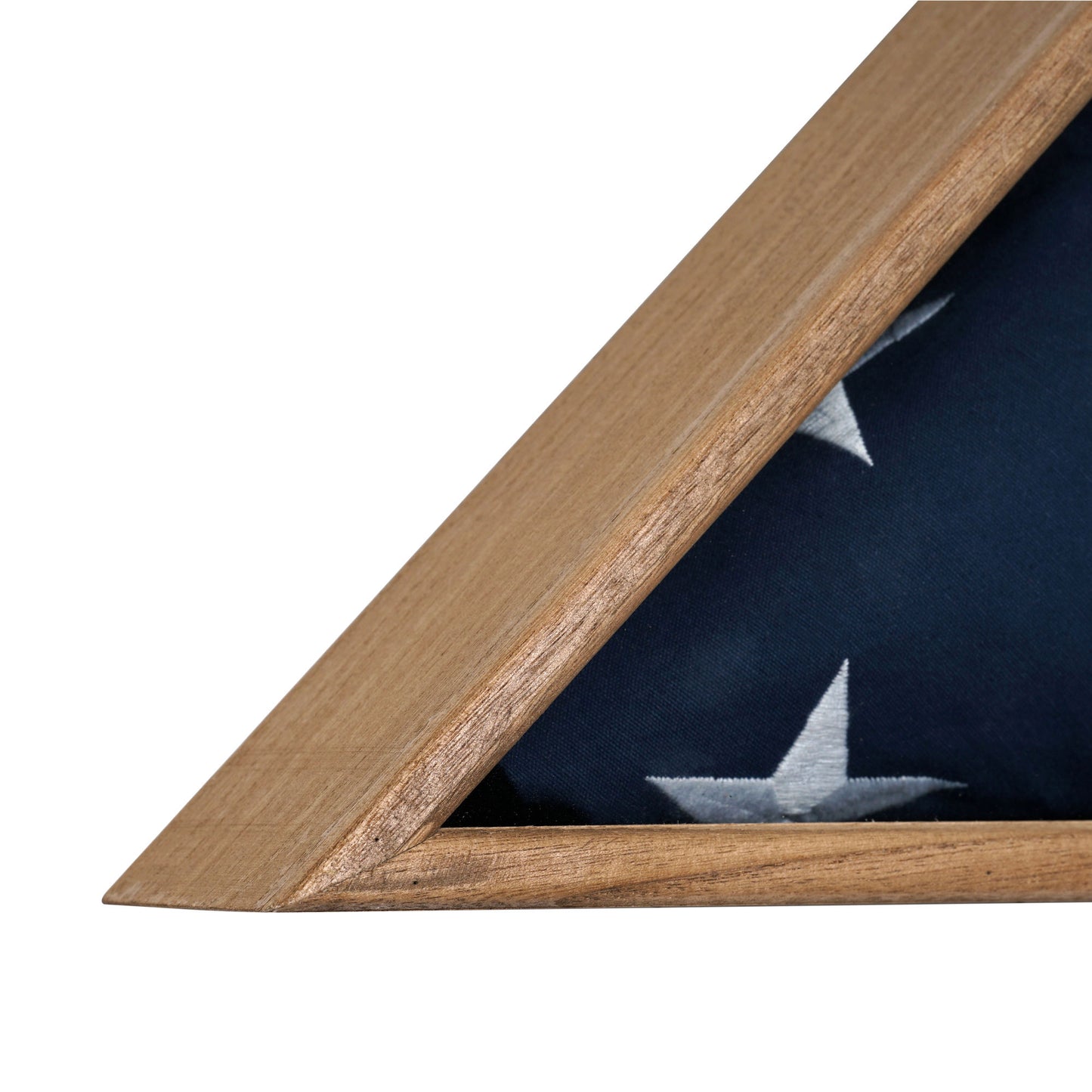 Oak Wood Wall Flag Display Case - 13" H x 26.5" L x 3.25" D