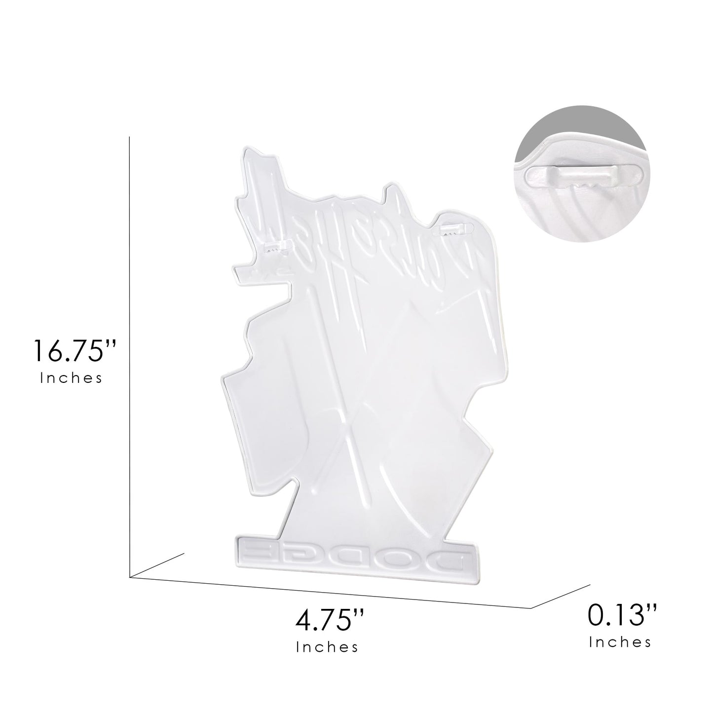 Dodge Raise Hell Flags Embossed Shaped Metal Wall Sign, 4.75" x 16.75"