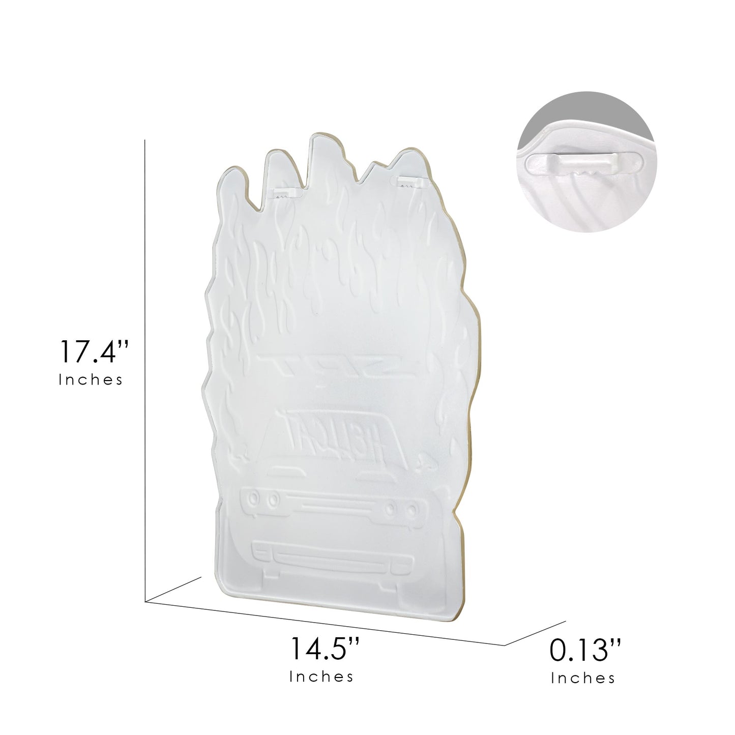 Dodge SRT Hellcat Embossed Shaped Metal Wall Sign - 14.5" x 17.4"