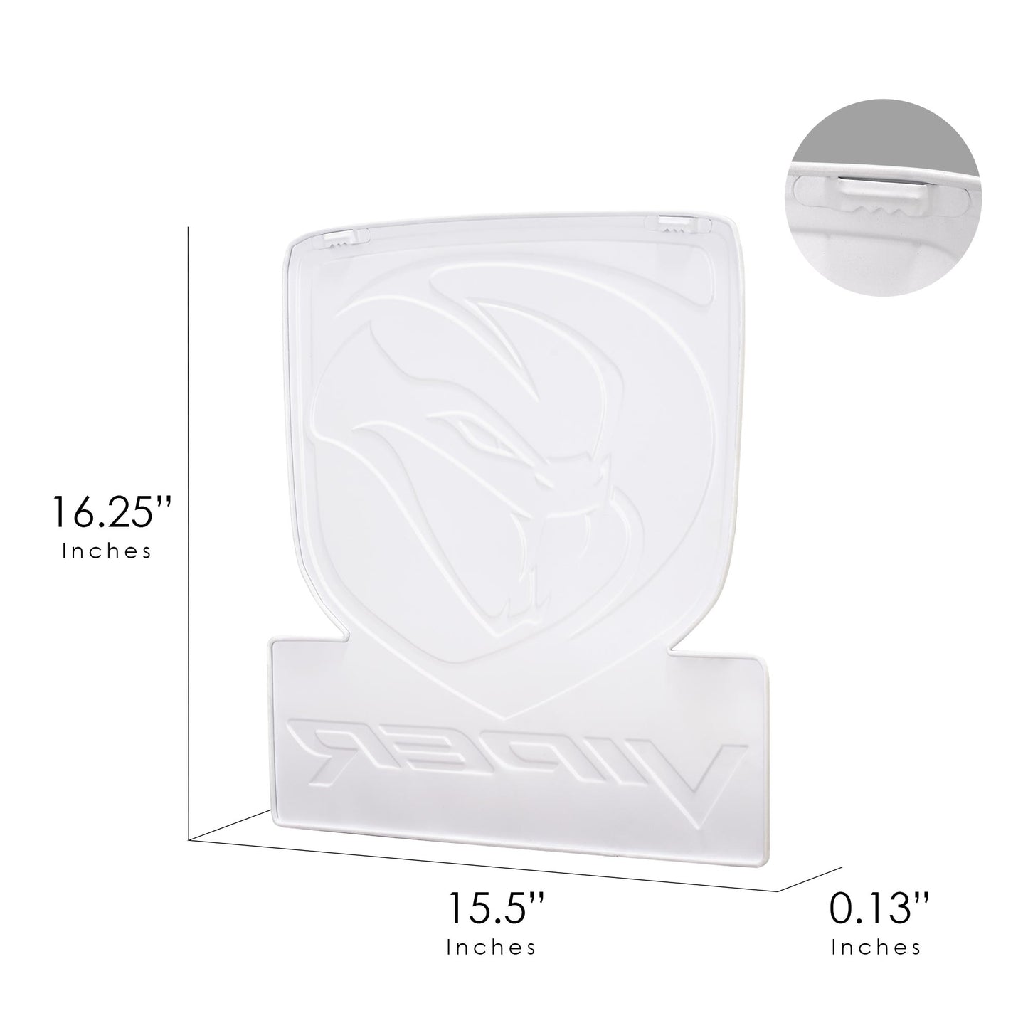 Dodge Viper Embossed Shaped Metal Wall Sign - 15.5" x 16.25"