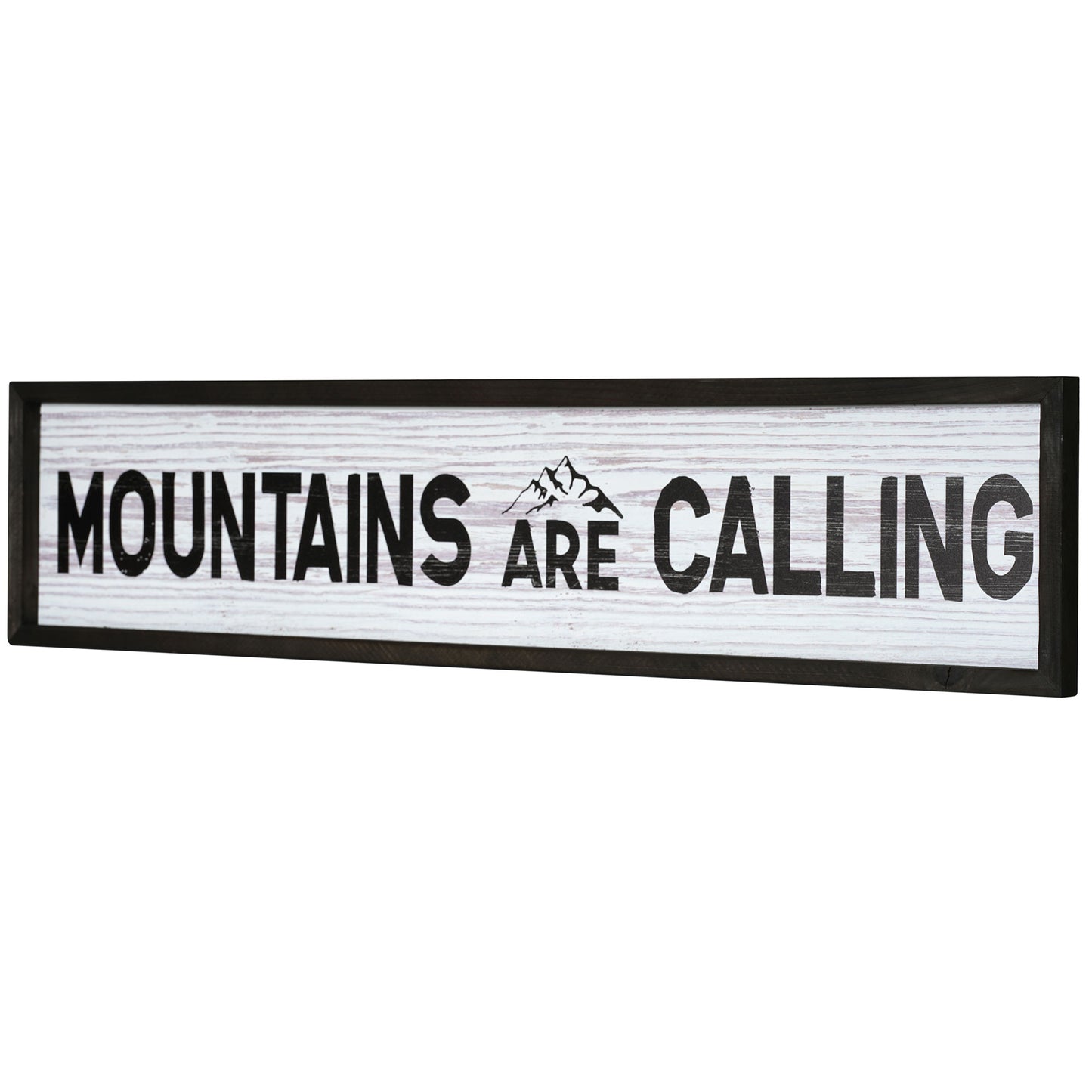 Mountains Are Calling Wood Novelty Wall Sign - 36" x 8"