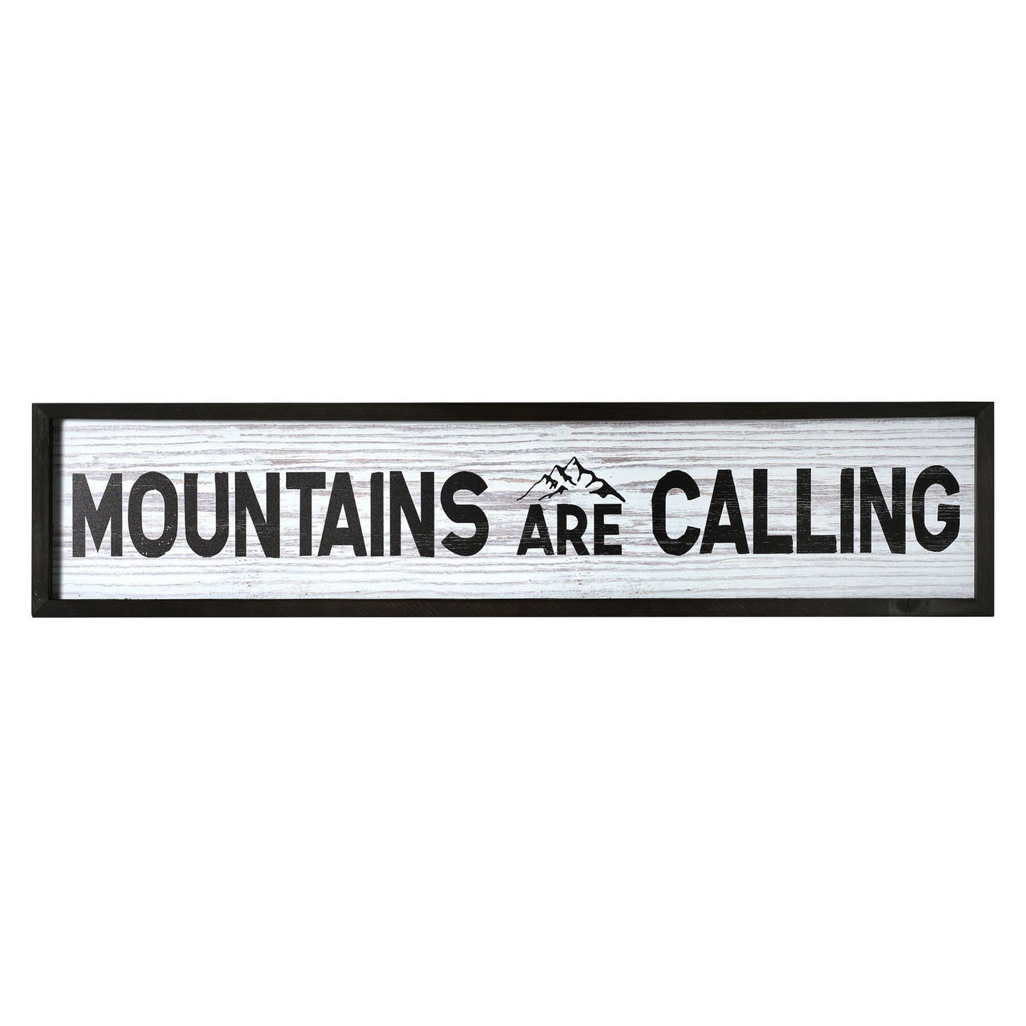 Mountains Are Calling Wood Novelty Wall Sign - 36" x 8"
