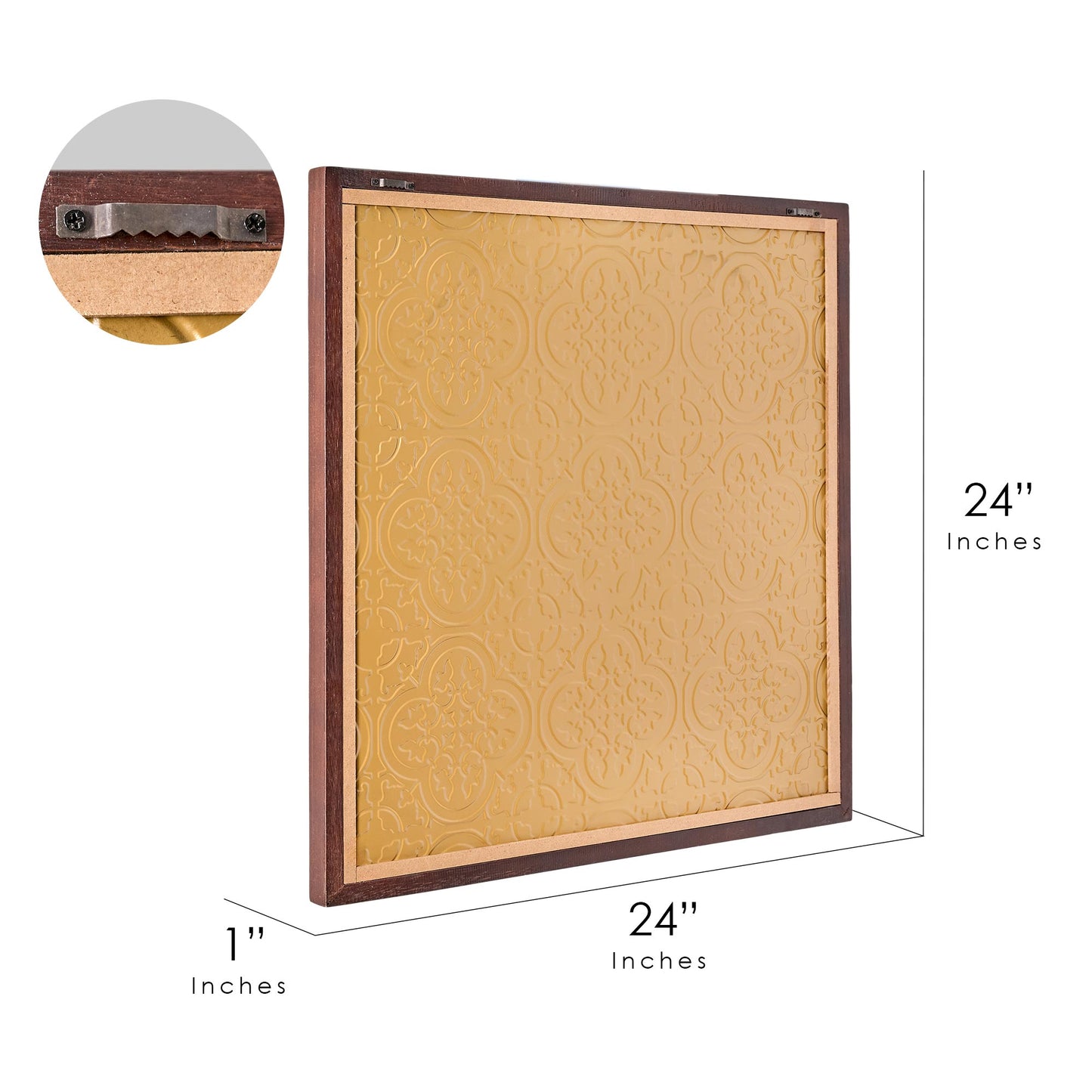 Framed Decorative Bar Ceiling Tile in Gold