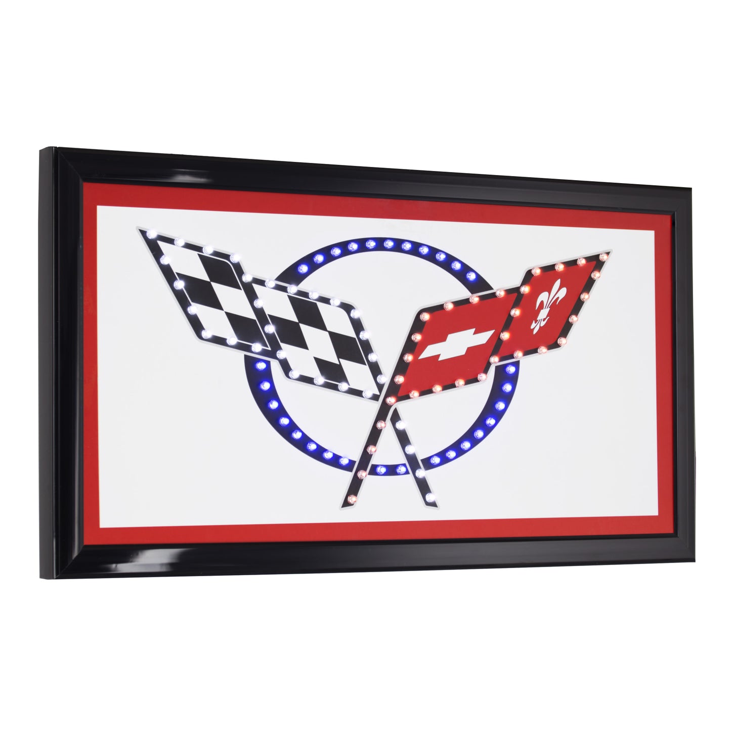 Chevrolet Corvette Logo Framed LED Sign