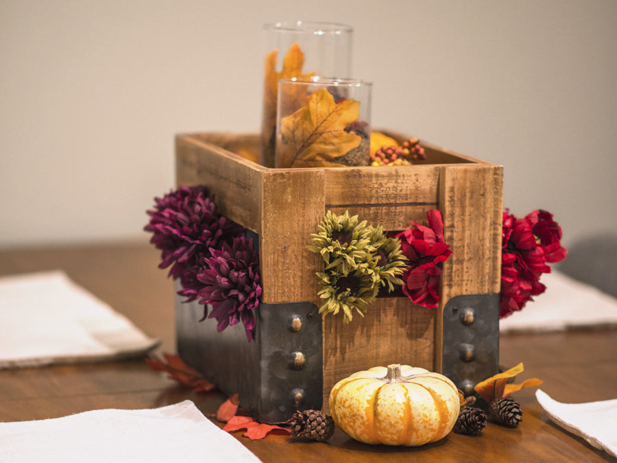 Creating a Fall Centerpiece Using a Crate in 5 Easy Steps