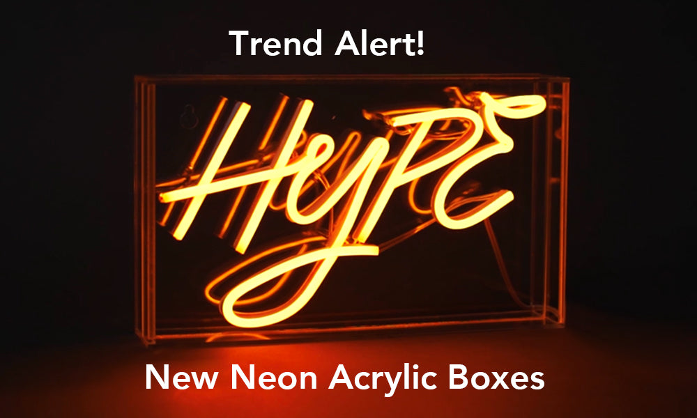 Alert Box Neon Trend Alert! New Neon Acrylic Boxes – AmericanArtDecor.com