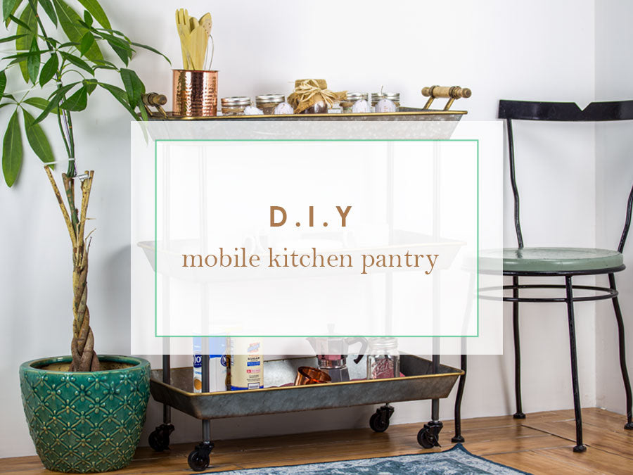 How to Use a Bar Cart as a Mobile Kitchen Pantry