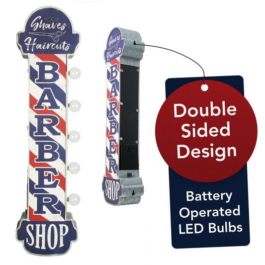 Barber Shop Vintage LED Marquee Off the Wall Sign