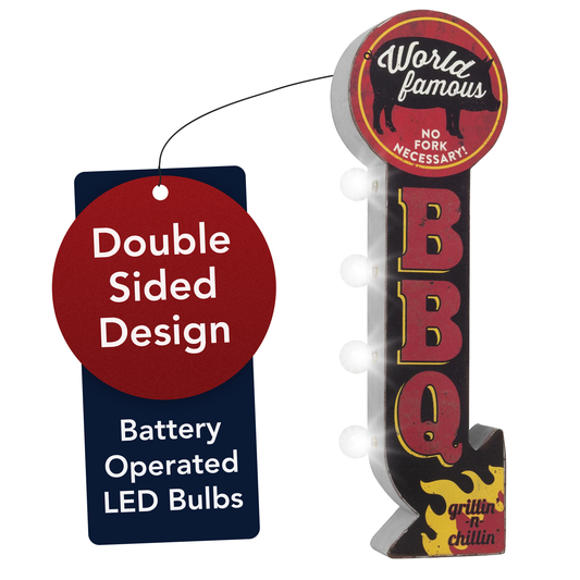 Famous BBQ Vintage LED Marquee Off the Wall Sign