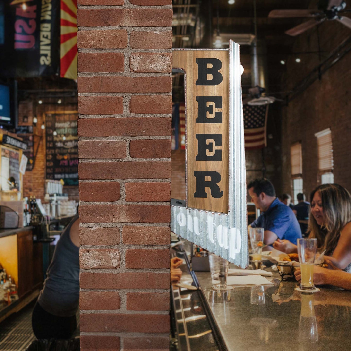 Beer on Tap Vintage LED Marquee Sign Wall Decor