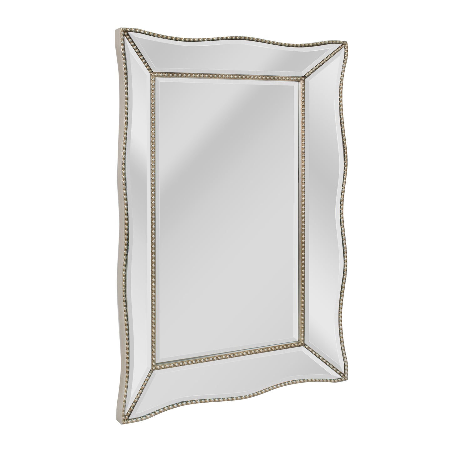 Metro Beaded Beveled Glass Vanity Wall Mirror