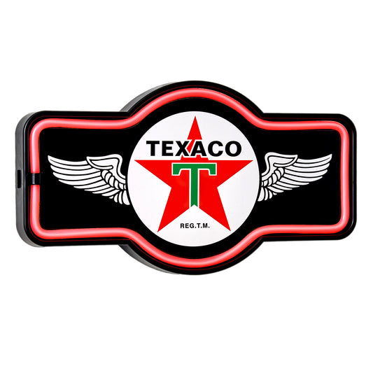 Officially Licensed Vintage Texaco LED Neon Light Sign (9.5” x 17.25”)