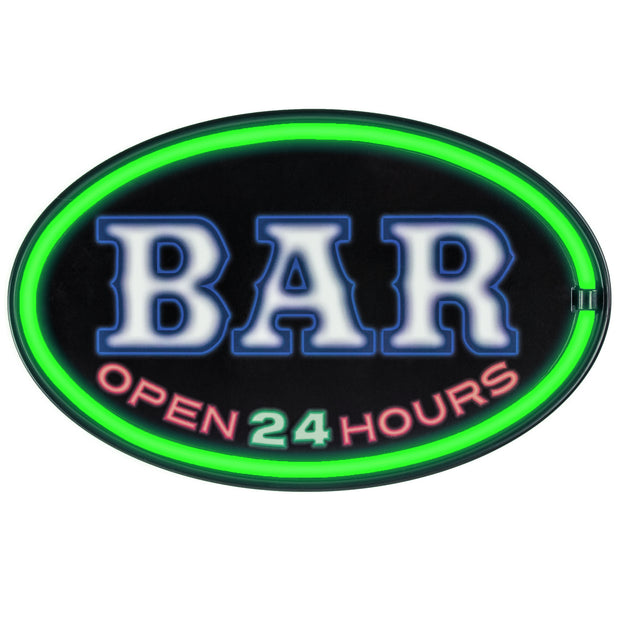 Bar Open 24 Hours LED Neon Rope Wall Sign