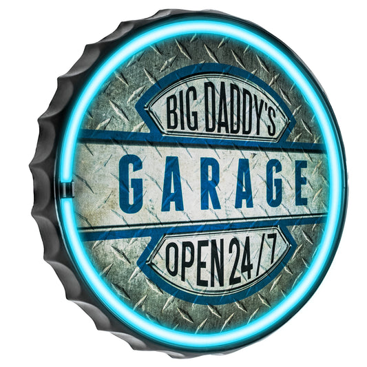 Big Daddy's Garage LED Neon Light Sign Wall Decor (12.5”)