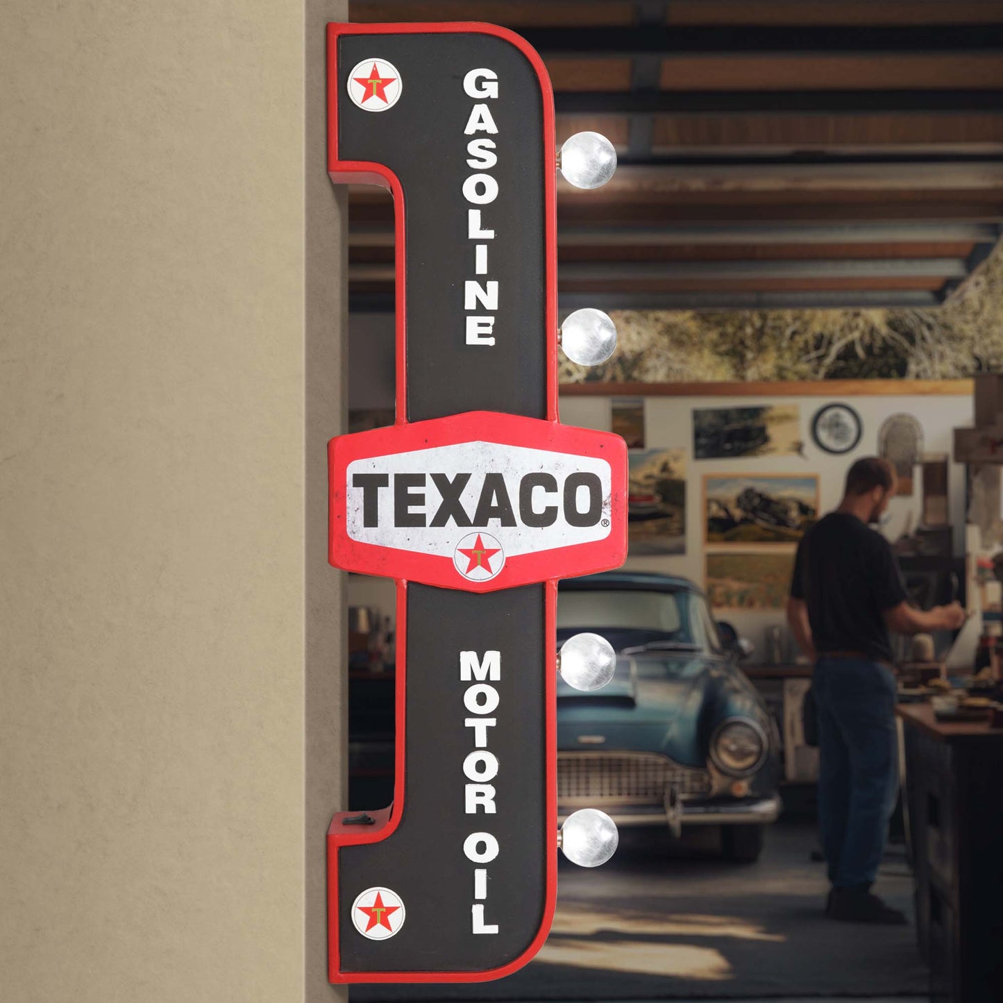 Officially Licensed Vintage Texaco LED Marquee Sign