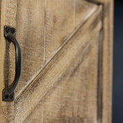 Metal Cabinet Credenza Wood Barn Door