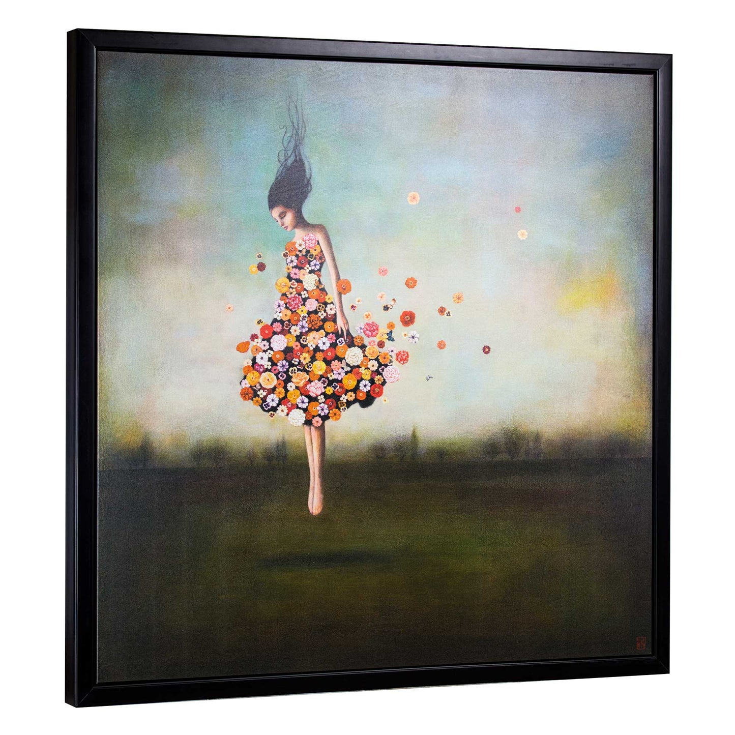 Boundlessness in Bloom by Duy Huynh Framed Canvas Art - 35" x 35"