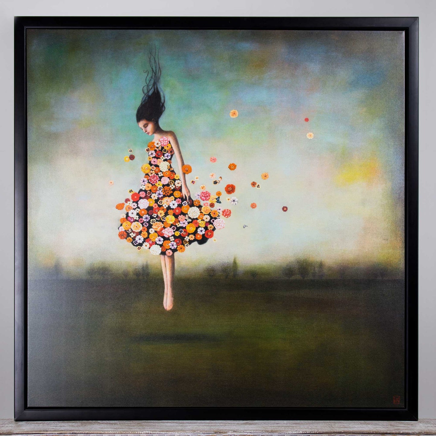 Boundlessness in Bloom by Duy Huynh Framed Canvas Art - 35" x 35"