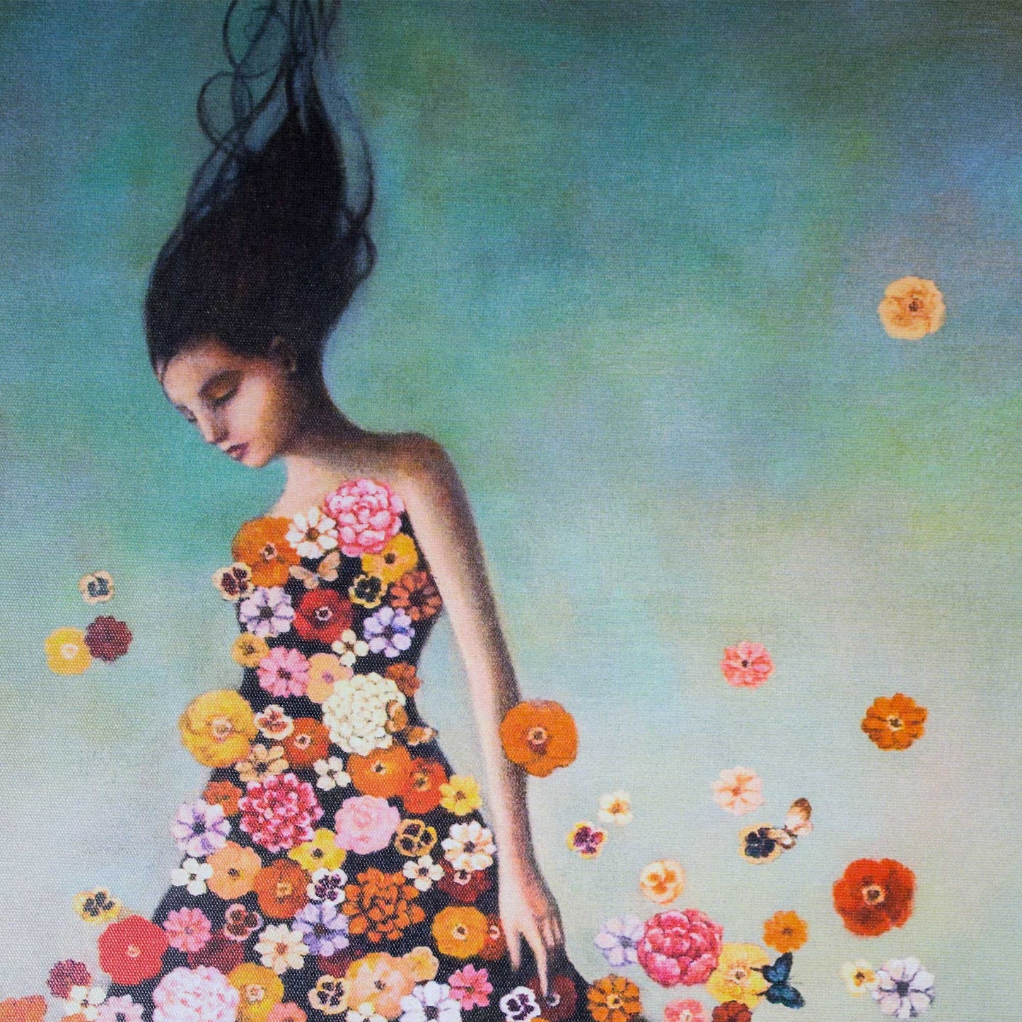 Boundlessness in Bloom by Duy Huynh Framed Canvas Art - 35" x 35"