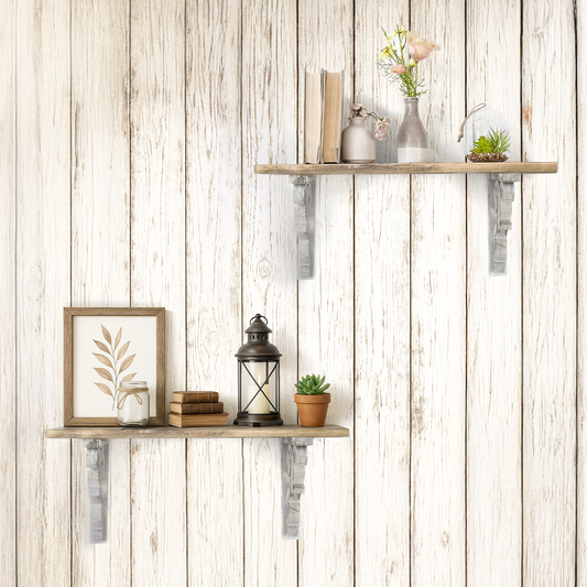 Grey Wood Corbel Brackets (Set of 2)