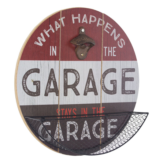 What Happens in the Garage Bottle Opener & Cap Catcher