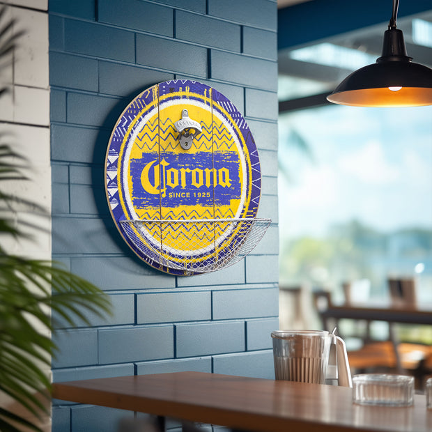 Corona Beer Bottle Opener and Cap Catcher Wall Decor